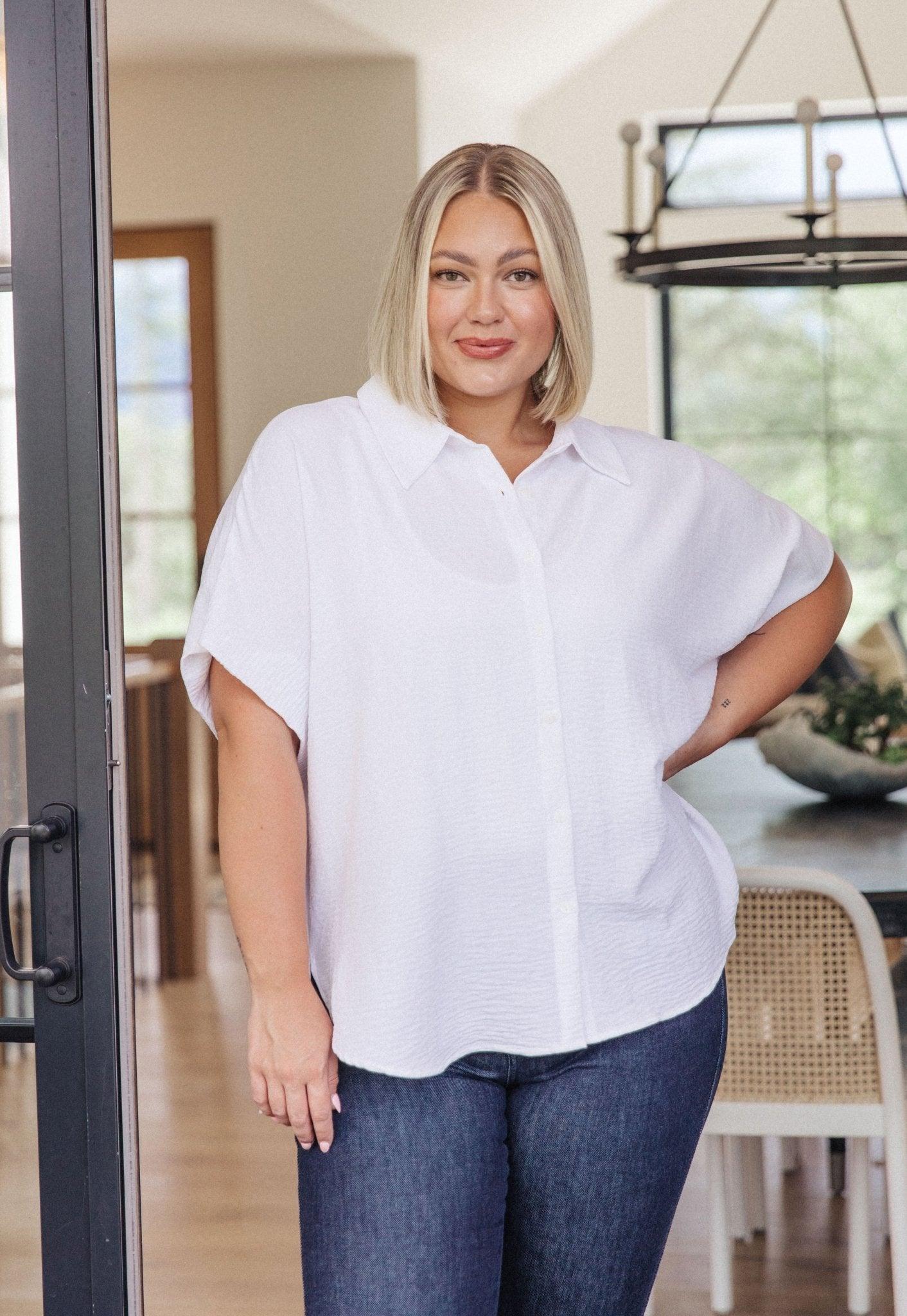 Sweet Simplicity Button Down Blouse - AS5390-01 - Love it Curvy