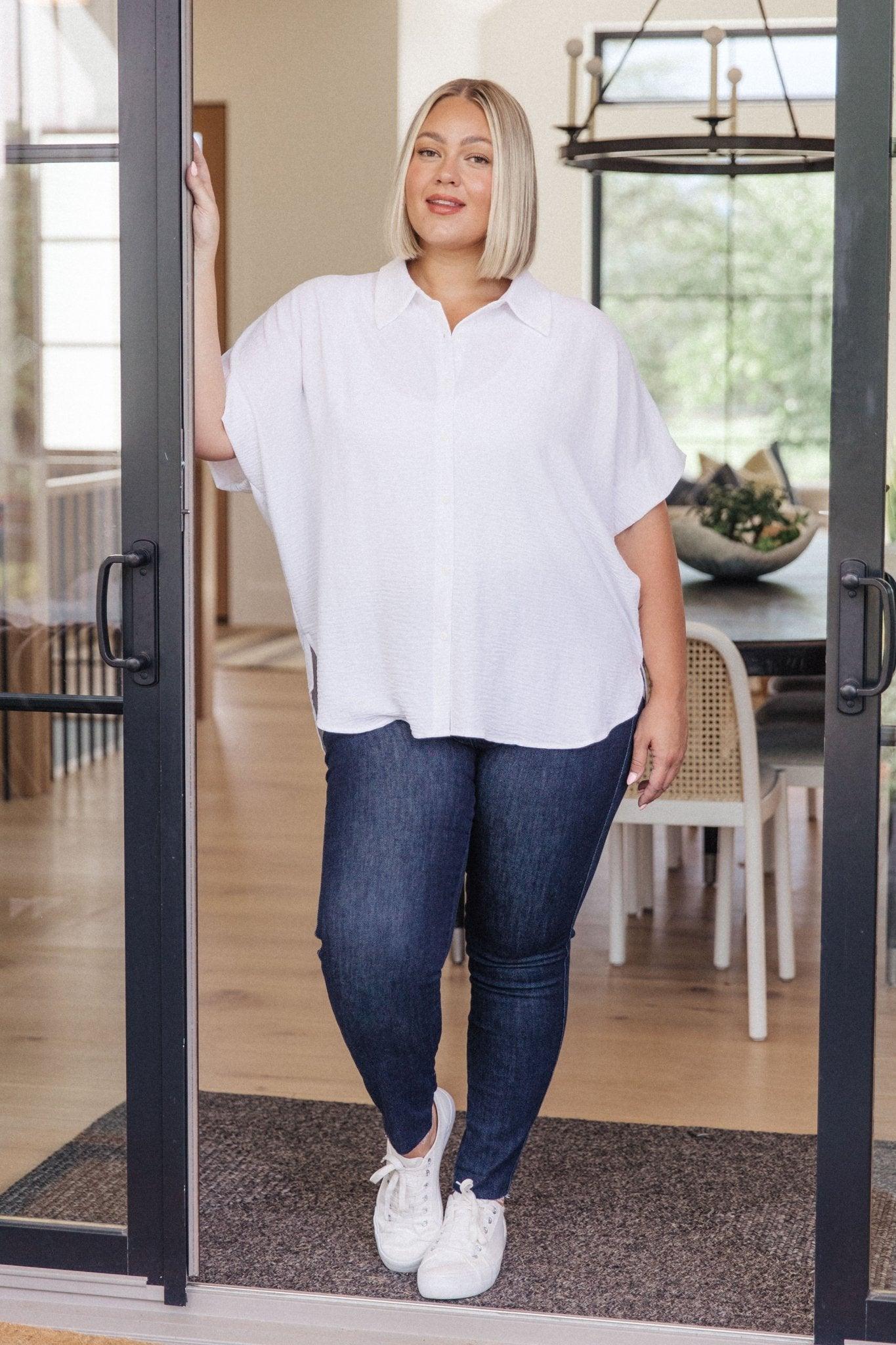 Sweet Simplicity Button Down Blouse - AS5390-01 - Love it Curvy