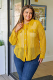 Sweeter Than Nectar Lace Button Down in Honey - AS6509-01 - Love it Curvy