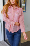 Sweeter Than Nectar Lace Button Down in Rose - AS6510-01 - Love it Curvy