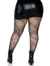 Cracked Fishnet Tights - 1x/2x - Black - Love it Curvy