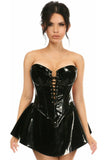 Top Drawer Black Patent Steel Boned Corseted Dress - TD - 1755 - S - Love it Curvy