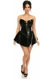 Top Drawer Black Patent Steel Boned Corseted Dress - TD - 1755 - S - Love it Curvy