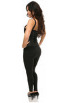Top Drawer Black Satin Steel Boned Corset w/Straps - Love it Curvy
