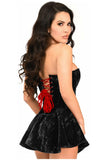 Top Drawer Black Velvet Steel Boned Corset Dress - TD - 1861 - S - Love it Curvy