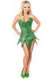 Top Drawer Green Sequin Steel Boned Corset Dress - TD - 678 - S - Love it Curvy