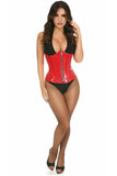 Top Drawer Red Patent PVC Steel Boned Under Bust Corset