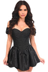 Top Drawer Steel Boned Black Brocade & Taffeta Corset Dress - Love it Curvy