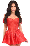 Top Drawer Steel Boned Red Brocade & Taffeta Corset Dress - TD - 067 - S - Love it Curvy