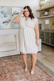 Twisted and Tailored Striped Dress - AS5965-01 - Love it Curvy