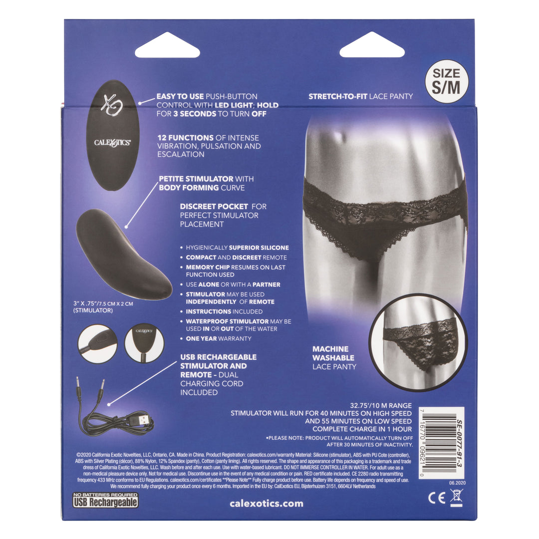 Remote Control Lace Panty Set - S/m - Love it Curvy