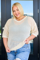 Under The Boardwalk Fishnet Collared Top - AS8735 - 01 - Love it Curvy