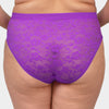 No-Show Lace High Cut Brief - Purple Passion