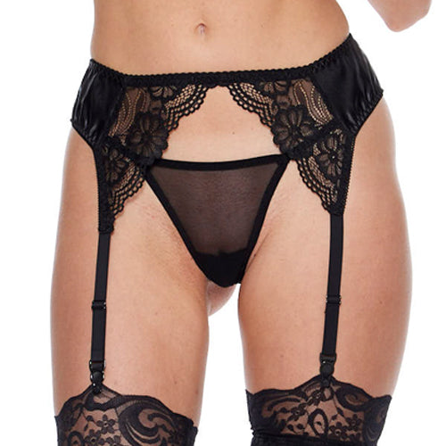 Queen Satin & Lace Garterbelt – Plus Size Lingerie Accessory - Love it Curvy
