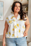 When Life Gives You Lemons Sleeveless Blouse - AS8437-01 - Love it Curvy