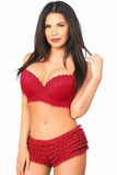 Wine Ruffle Panty w/Bow - Daisy - WIBOWRP - S - Love it Curvy