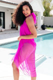 Wrapped In Summer Versatile Swim Cover in Pink - AS7866-01 - Love it Curvy