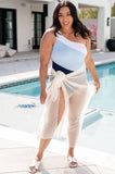 Wrapped In Summer Versatile Swim Cover in White - AS7867-01 - Love it Curvy