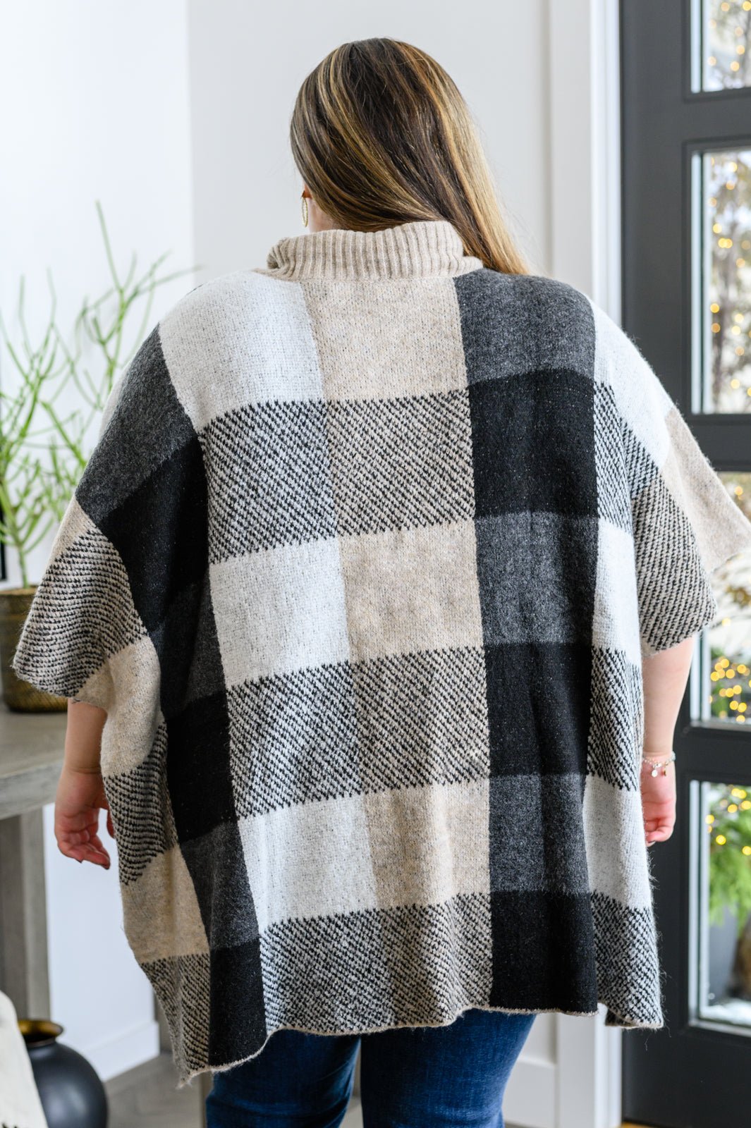 Your Next Favorite Roll Neck Sweater Poncho - AS4980-1 - Love it Curvy