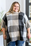 Your Next Favorite Roll Neck Sweater Poncho - AS4980-1 - Love it Curvy