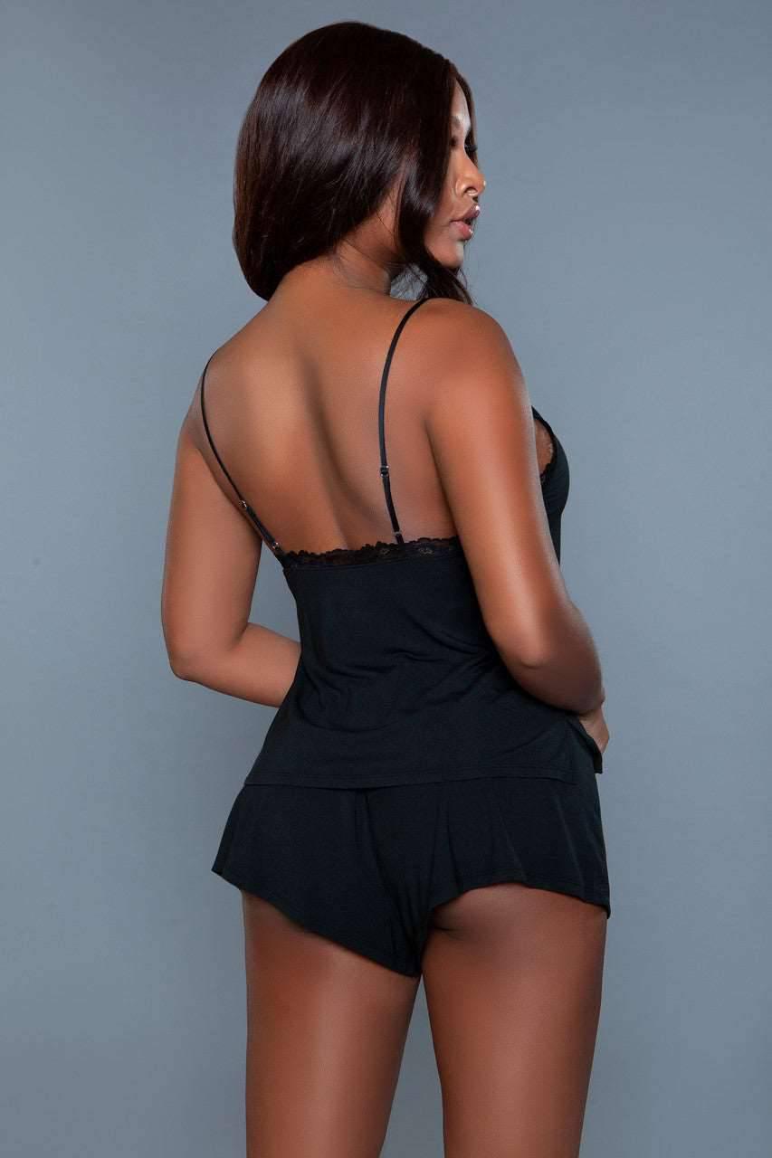 2145 Emery Cami and Short Set Black - 2145-BLK-L - Love it Curvy