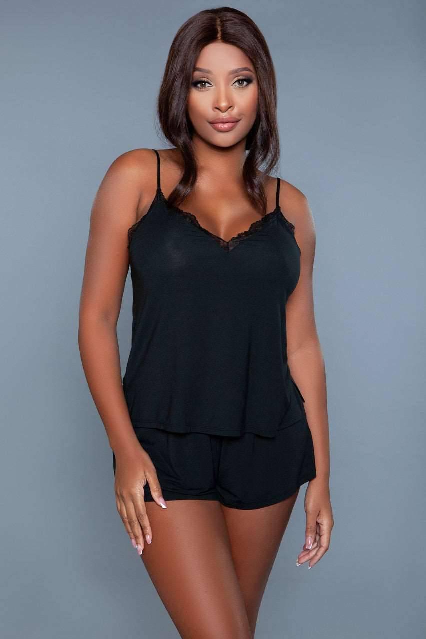 2145 Emery Cami and Short Set Black - 2145-BLK-L - Love it Curvy