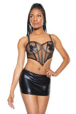 22203 - Cropped Corset - Black - Love it Curvy