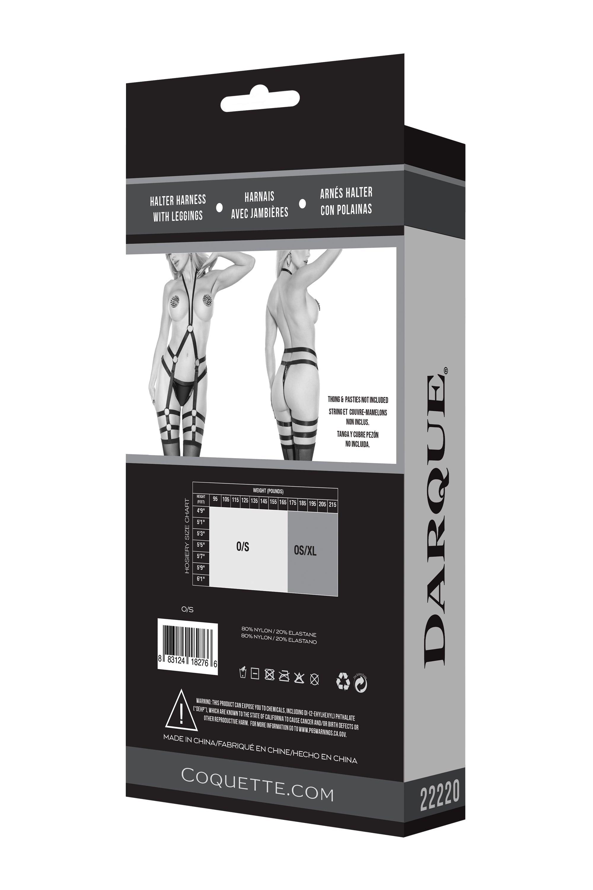 22220 - Harness Leggings - Black - Love it Curvy