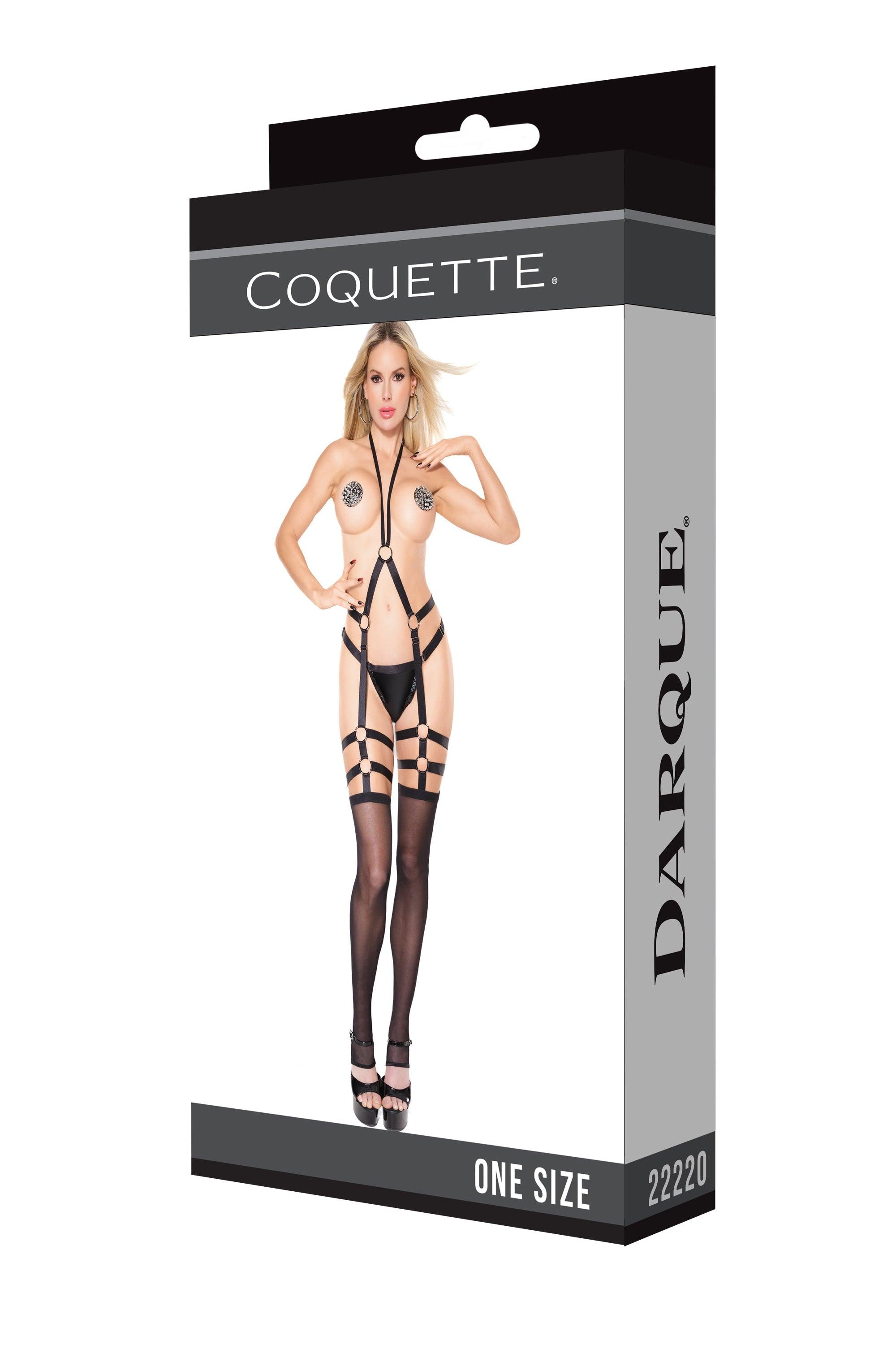 22220 - Harness Leggings - Black - Love it Curvy