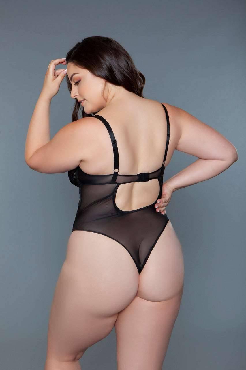 2236 Cameryn Bodysuit - 2236-BLK-1X - Love it Curvy