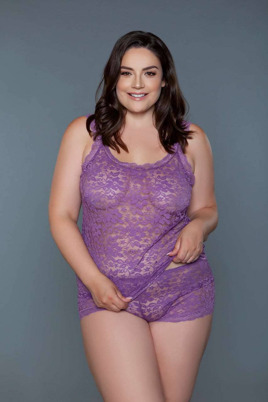 2237 Melina Set Purple - 2237-PUR-1X - Love it Curvy