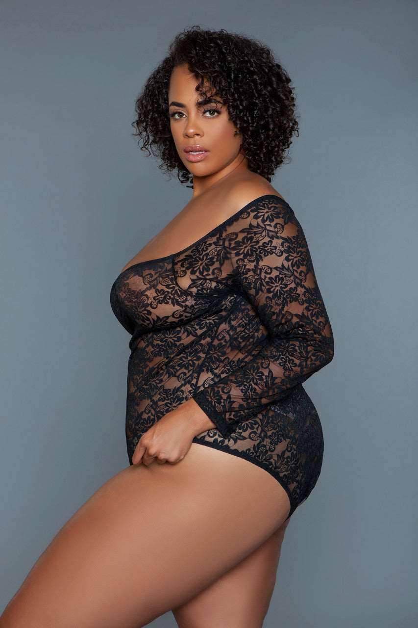 2248P Marina Bodysuit Black - 2248P-BLK-1X - Love it Curvy