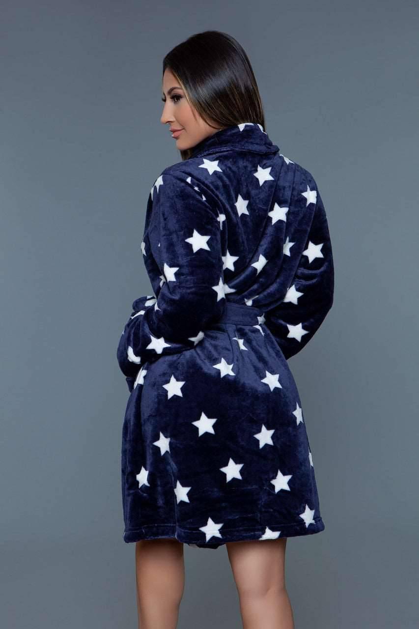 2259 Kaylee Robe Navy White - Love it Curvy