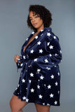 2259 Kaylee Robe Navy White - Love it Curvy