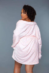 2259 Kaylee Robe Pink White - Love it Curvy