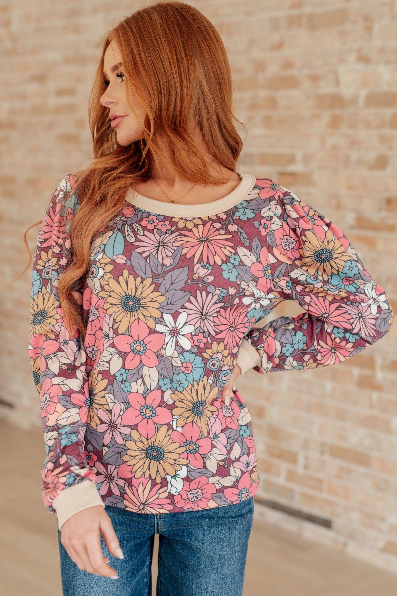 A Florists Dream Long Sleeve Pullover - Love it Curvy