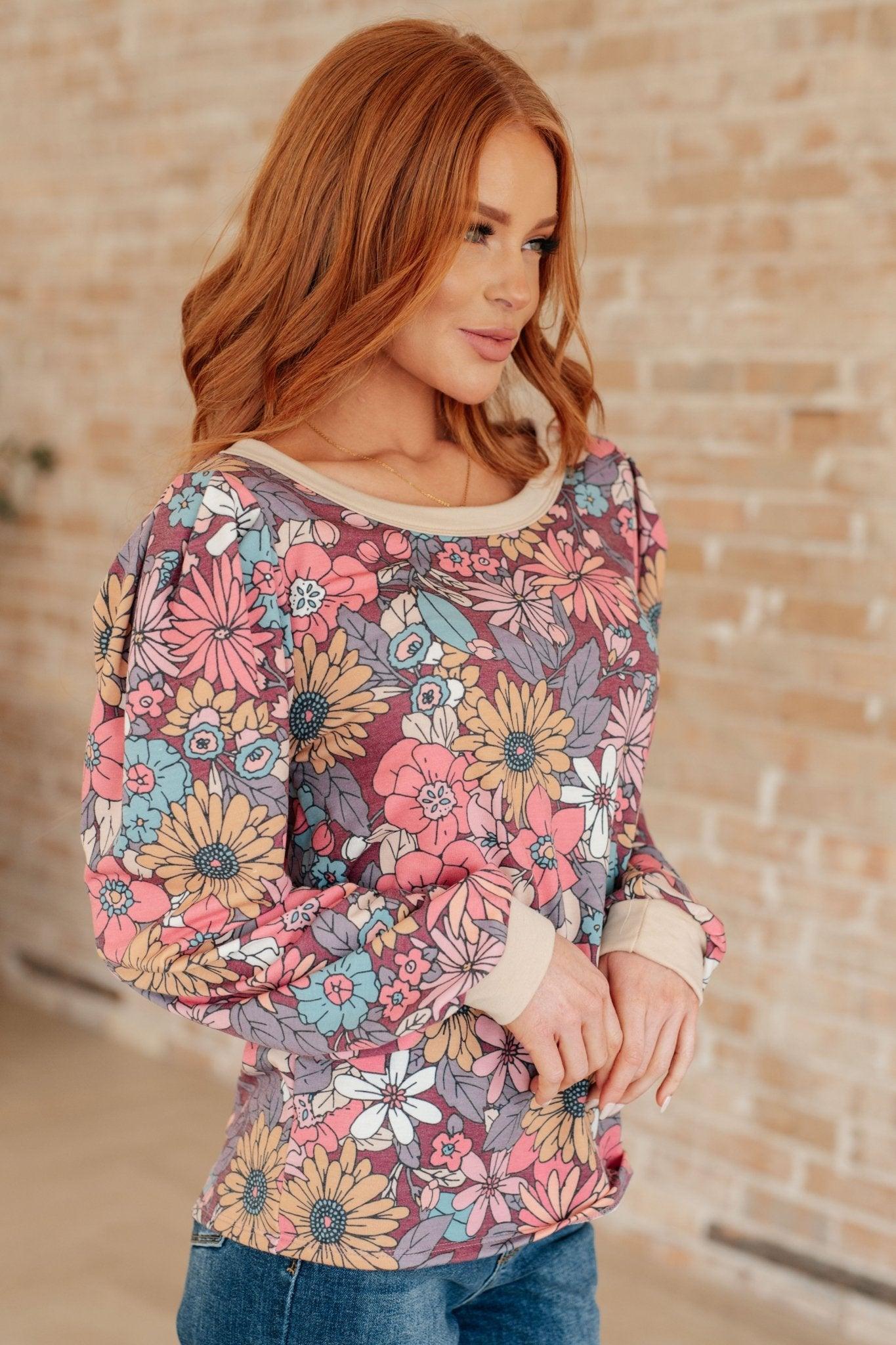 A Florists Dream Long Sleeve Pullover - Love it Curvy