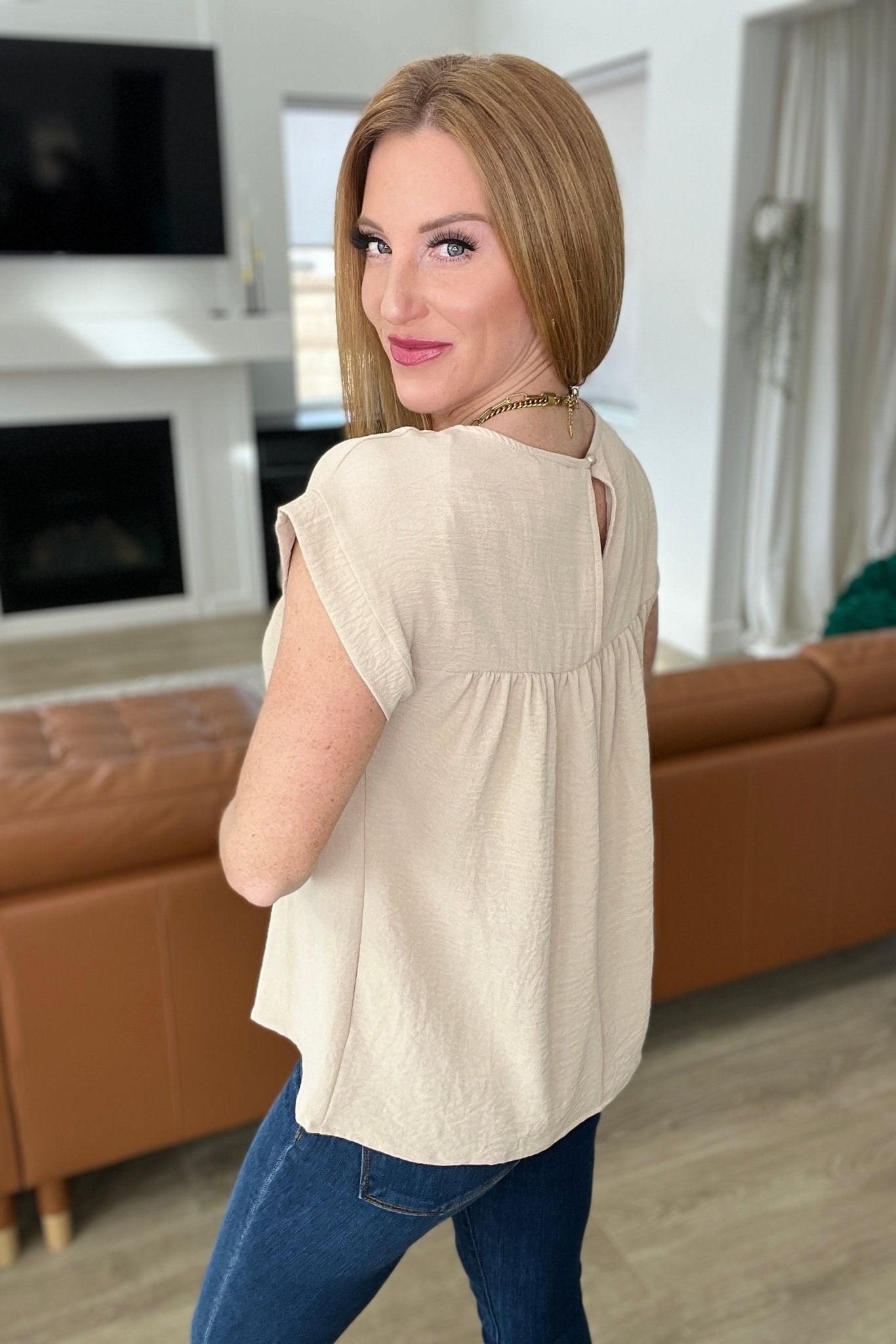 Airflow Babydoll Top in Taupe - Love it Curvy