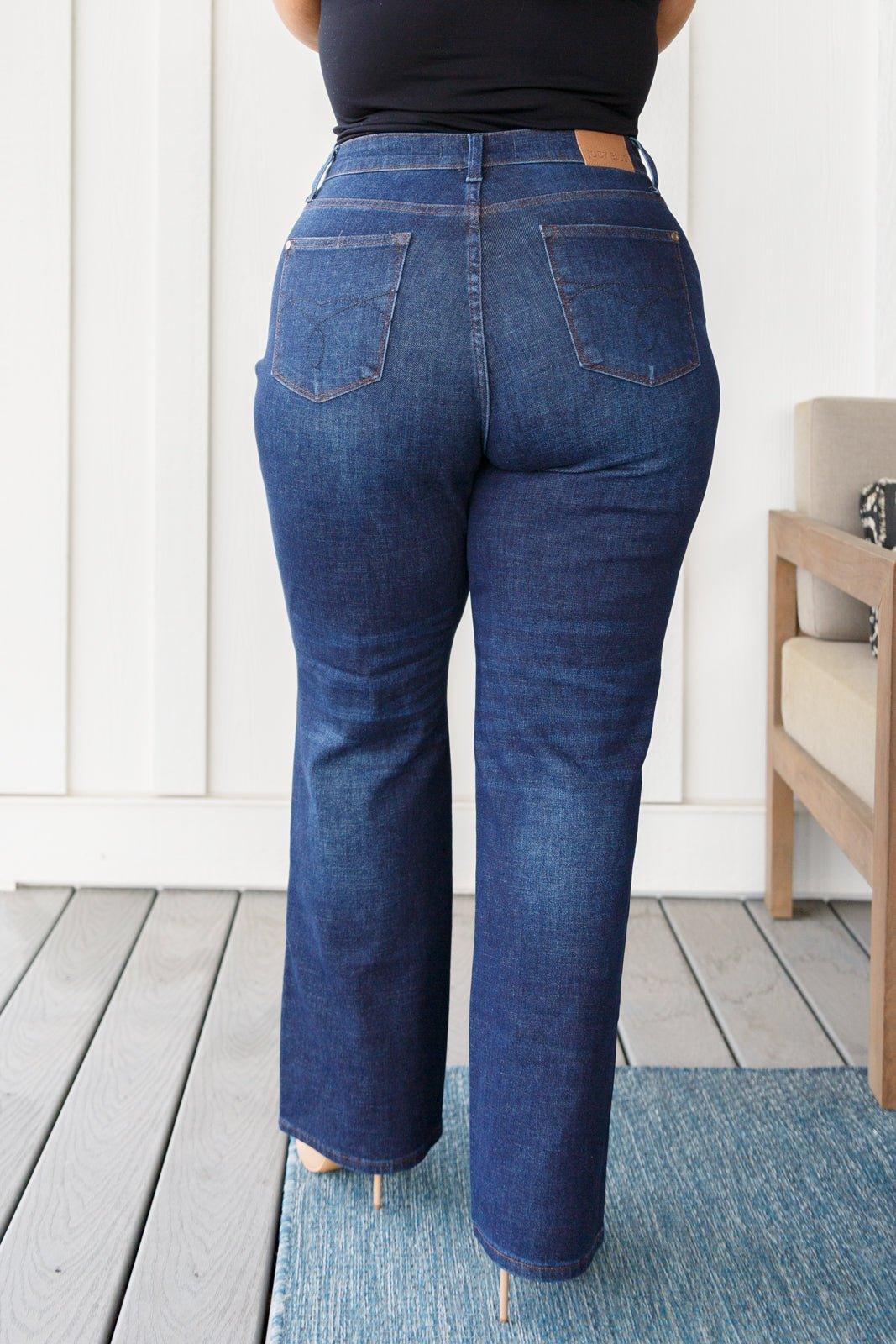 Arlo High Rise Button-Fly Straight Jeans - Love it Curvy