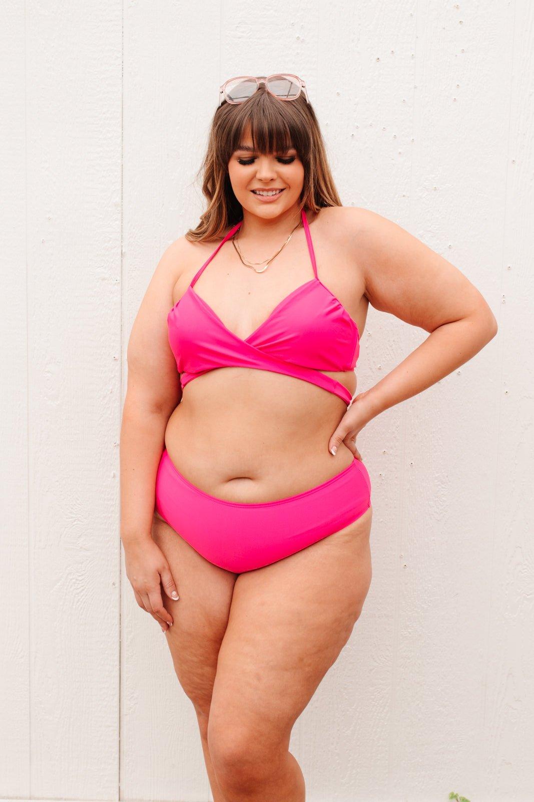 Beside the Bay Pink Swimsuit Bottoms - AS3833-1 - Love it Curvy