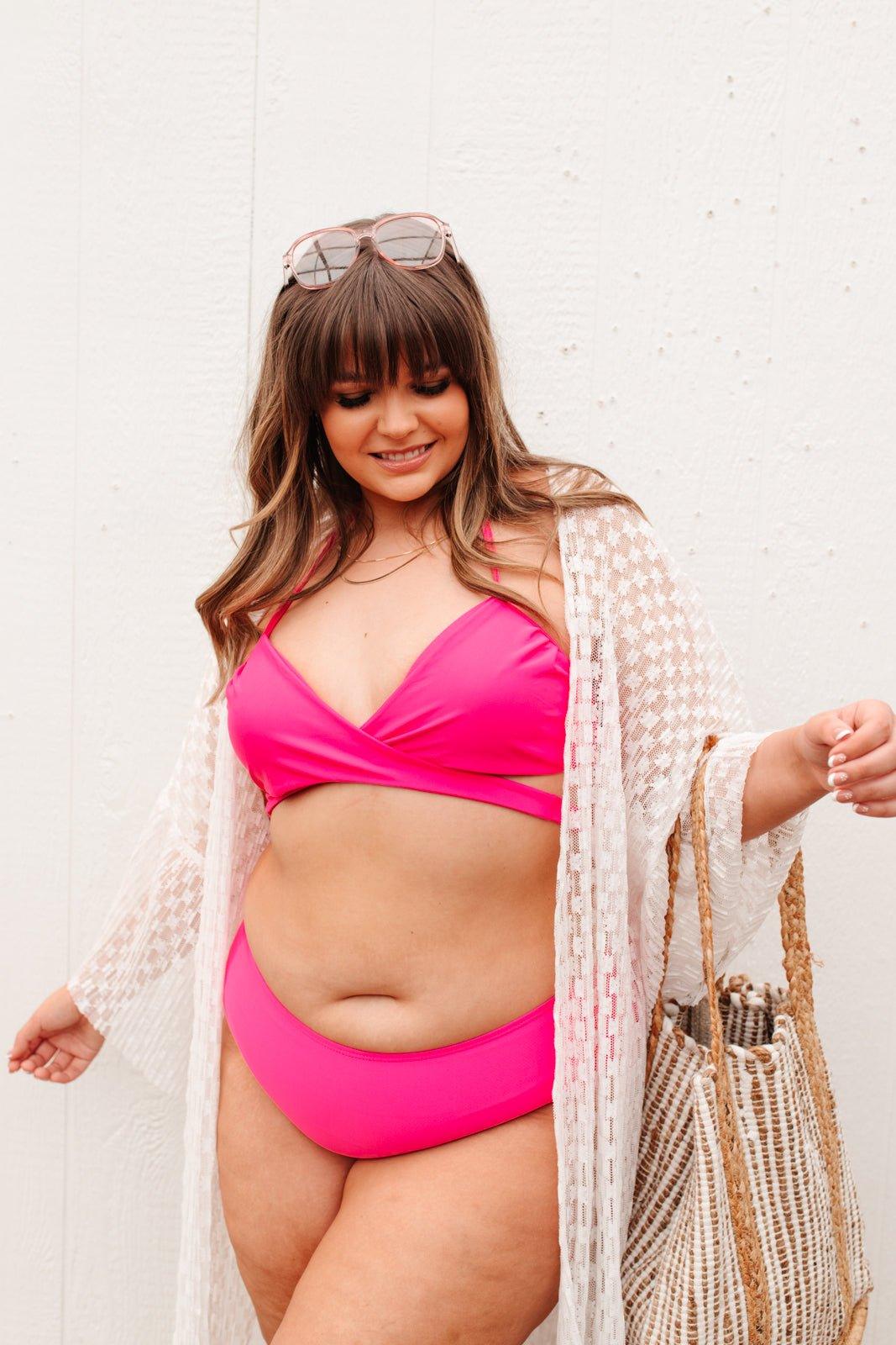 Beside the Bay Pink Swimsuit Bottoms - AS3833-1 - Love it Curvy