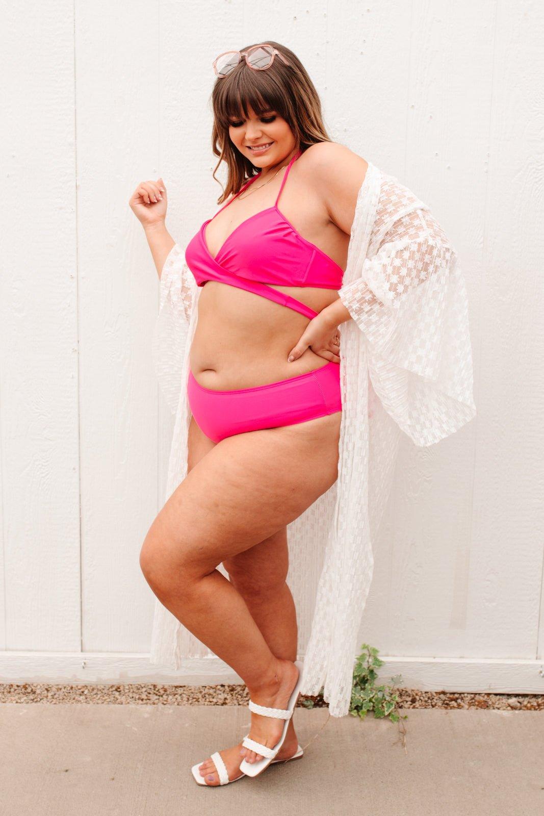 Beside the Bay Pink Swimsuit Bottoms - AS3833-1 - Love it Curvy