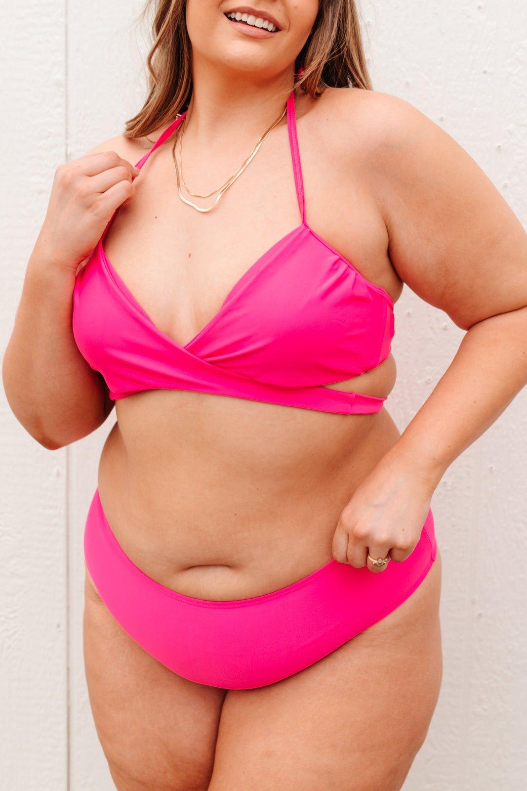 Beside the Bay Pink Swimsuit Bottoms - AS3833-1 - Love it Curvy