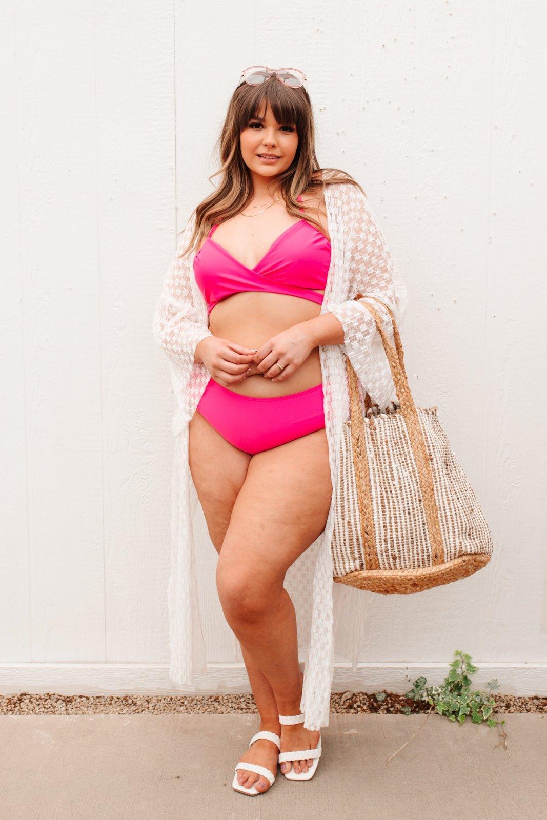 Beside the Bay Pink Swimsuit Bottoms - AS3833-1 - Love it Curvy