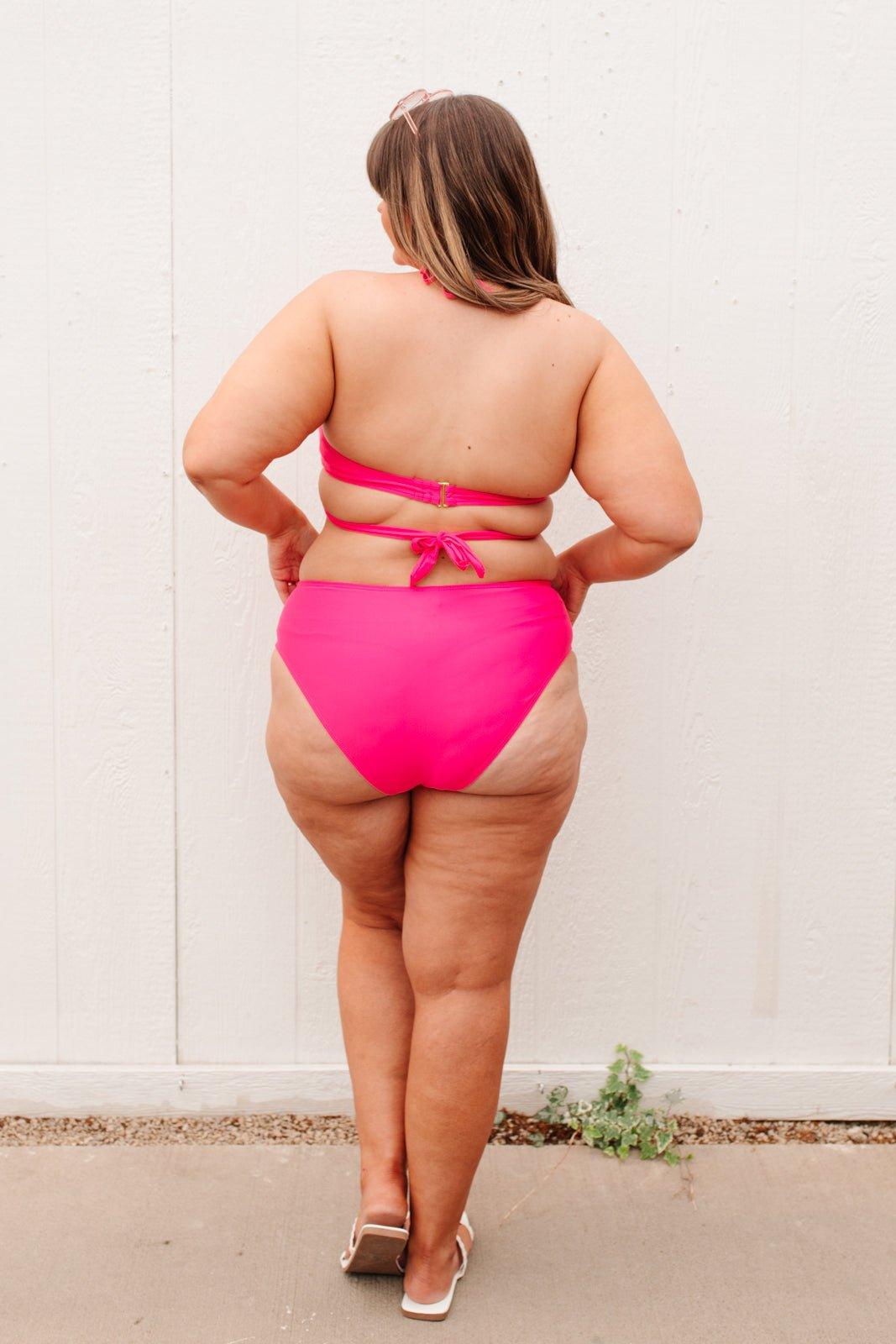 Beside the Bay Pink Swimsuit Bottoms - AS3833-1 - Love it Curvy