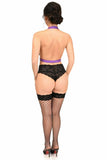 BOXED Dark Purple Stretchy Body Harness w/Gold Hardware - HAR-605-Regular - Love it Curvy