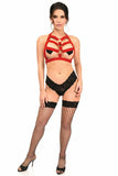 BOXED Dark Red Stretchy Body Harness w/Gold Hardware - HAR-615-Regular - Love it Curvy