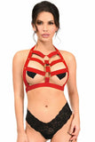 BOXED Dark Red Stretchy Body Harness w/Gold Hardware - HAR-615-Regular - Love it Curvy