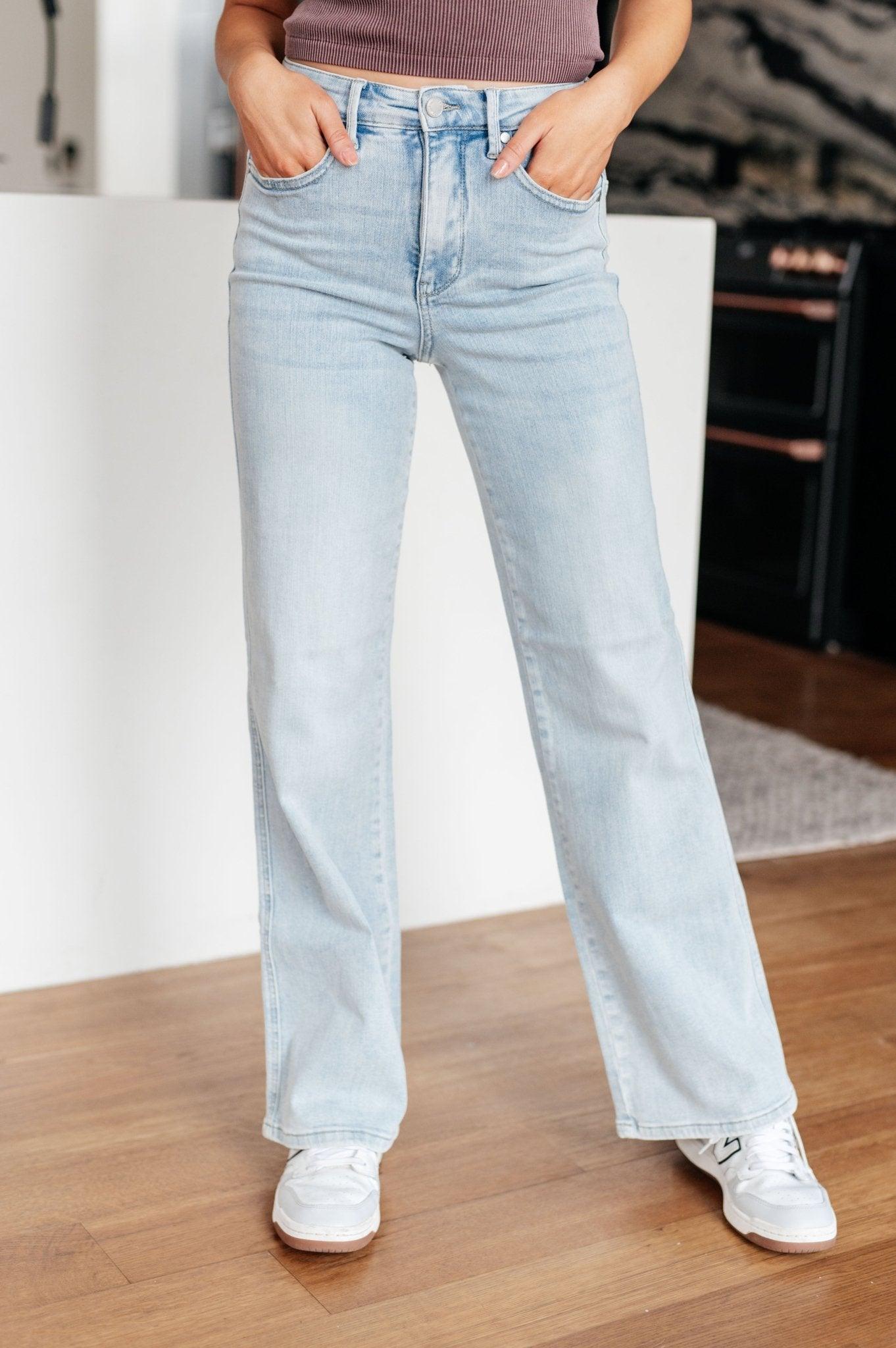 Brooke High Rise Control Top Vintage Wash Straight Jeans - Love it Curvy