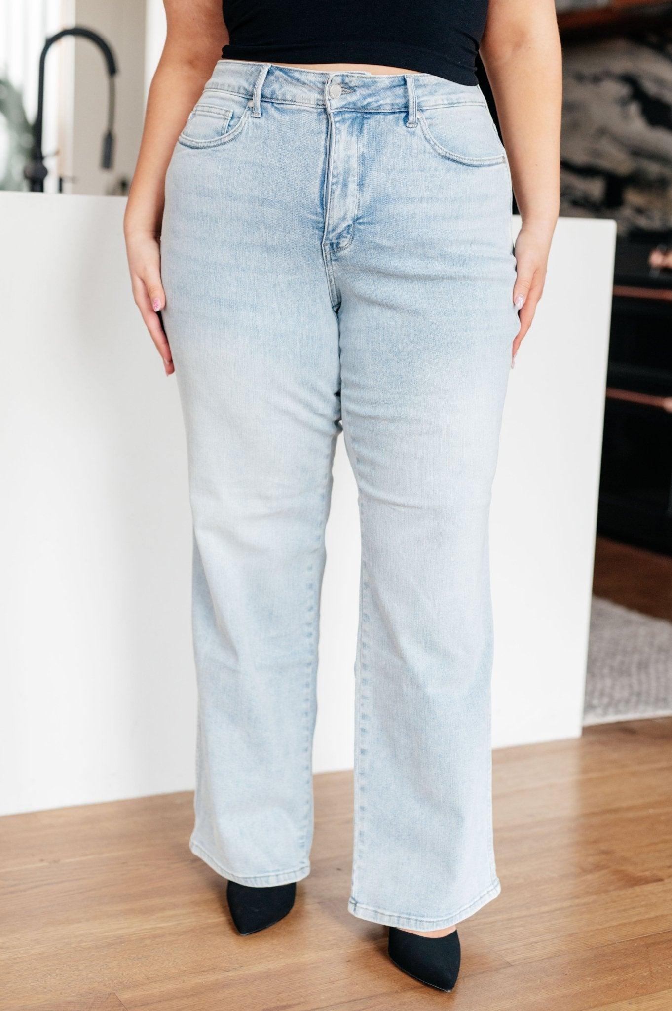 Brooke High Rise Control Top Vintage Wash Straight Jeans - Love it Curvy